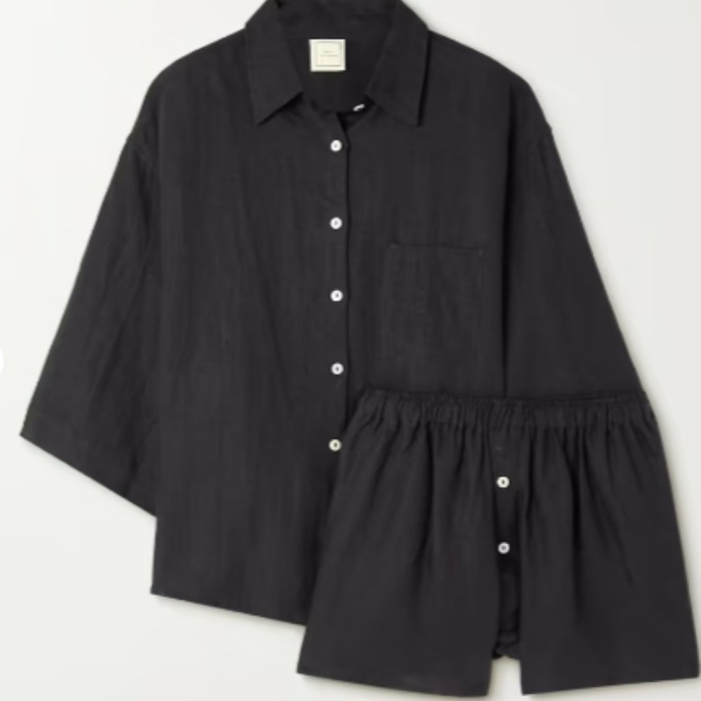 ISO Deiji Studios 03 Set Linen Shorts-Black (Just shorts)